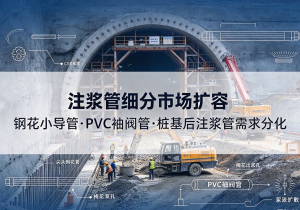 新邱注浆管细分市场扩容，隧道钢花小导管、PVC 袖阀管、桩基后注浆管需求分化